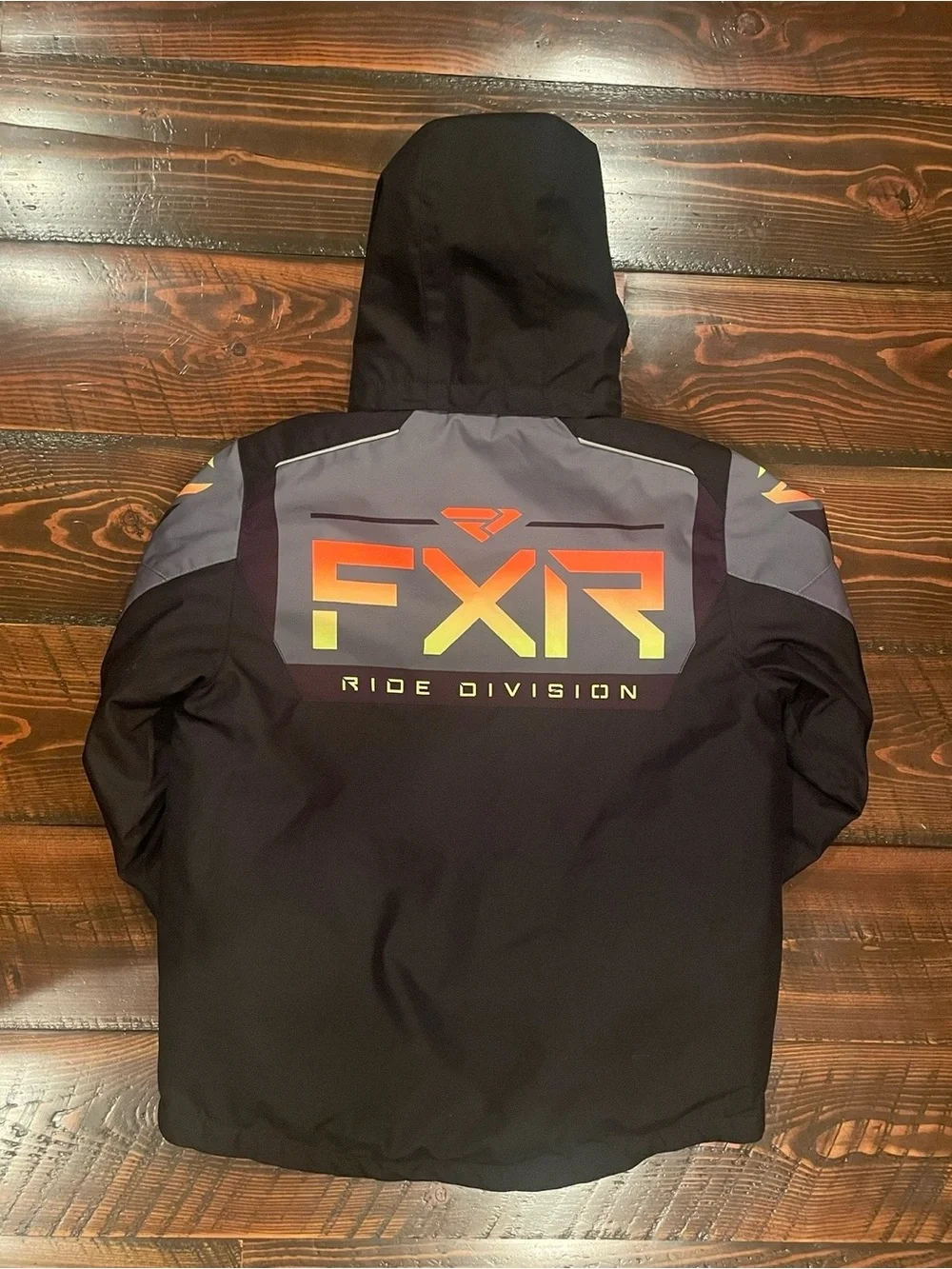 FXR Kids' Black & Gray Ski Jacket with Neon Orange Accents